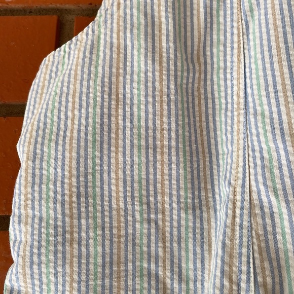 VINTAGE Izod Lacoste Boys Plaid Short Overalls Size 24 Months - Picture 5 of 8